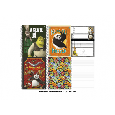 CADERNO - ANIMATIVA - UNIV 10M CD 160F DREAMWORKS